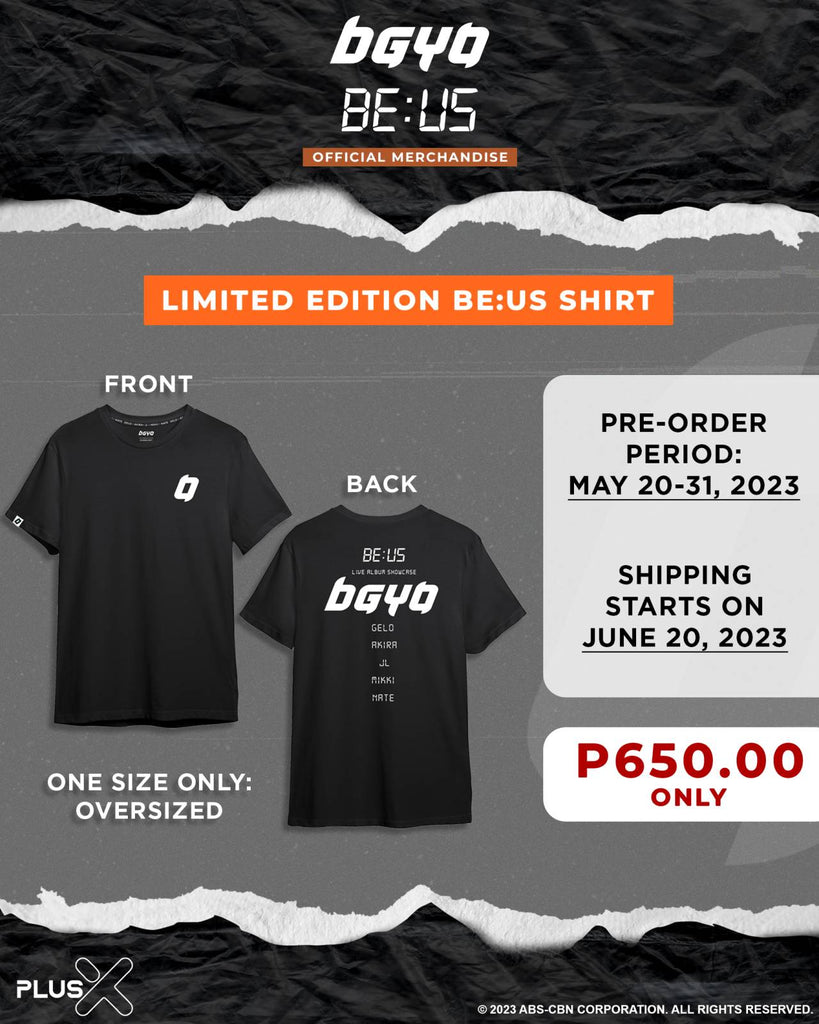 BGYO Limited Edition BE:US Shirt
